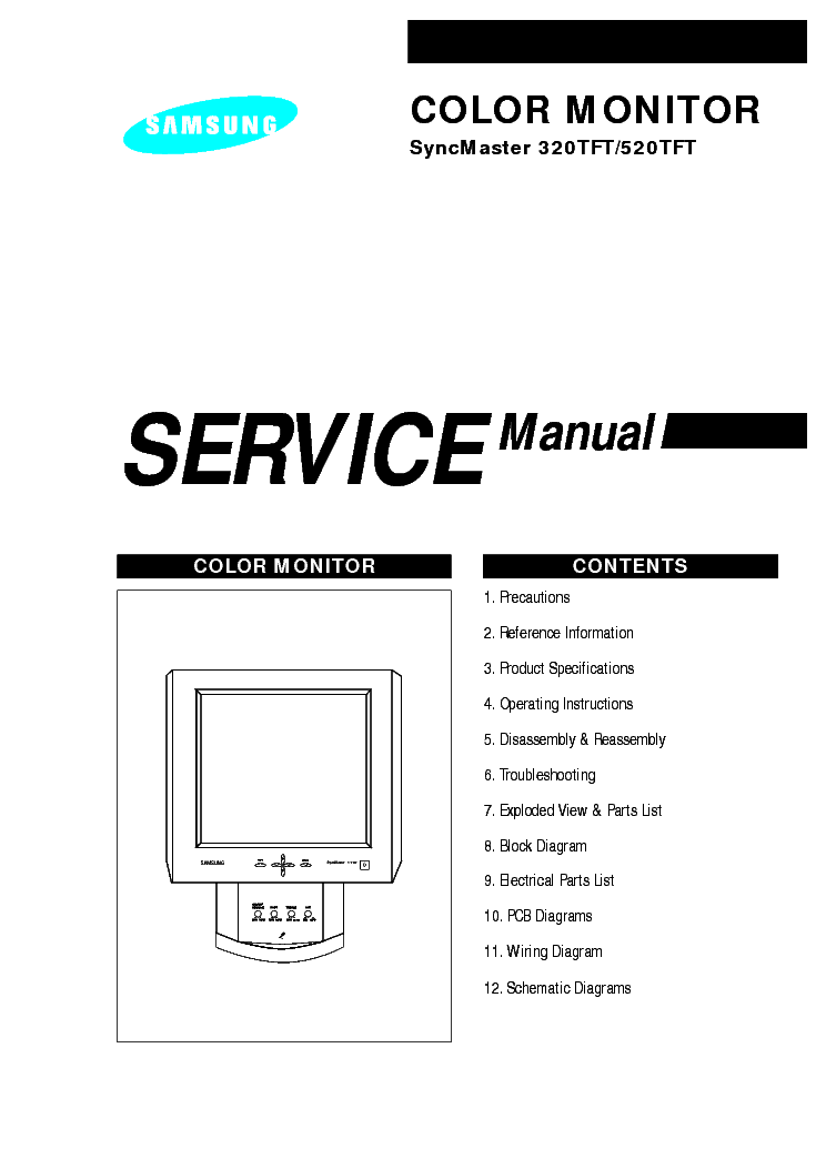 SAMSUNG SYNCMASTER 320TFT 520TFT SCH service manual