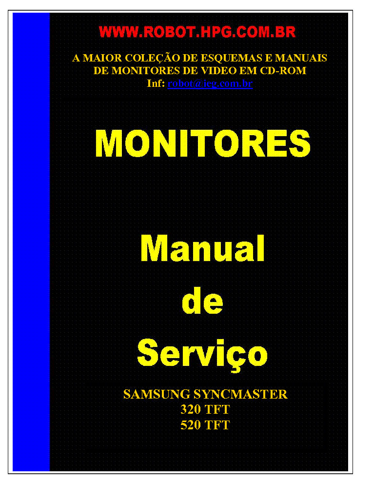 SAMSUNG SYNCMASTER 320TFT 520TFT SM service manual