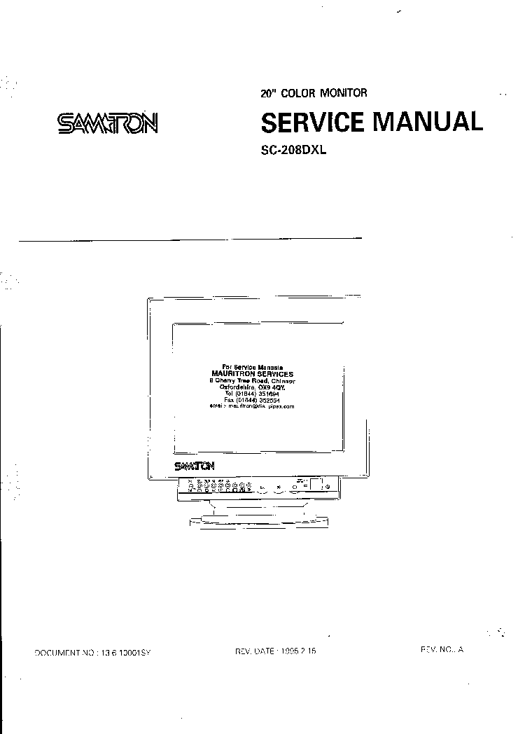 SAMTRON-SC208DXL Service Manual download, schematics, eeprom, repair ...