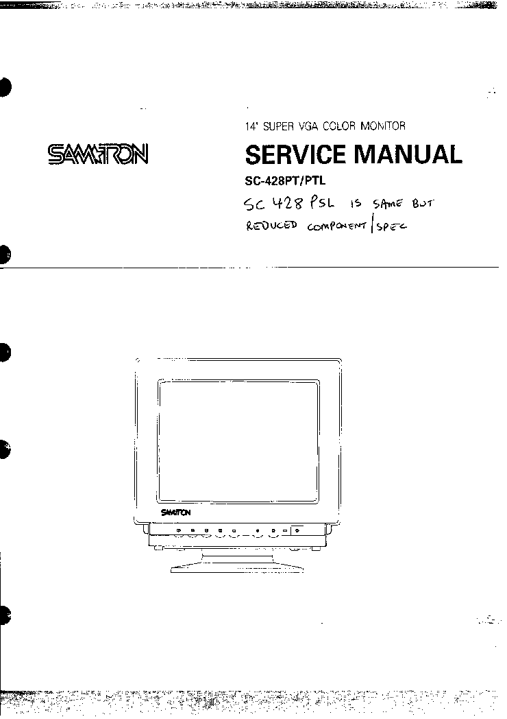 SAMTRON SC428PT Service Manual download, schematics, eeprom, repair ...