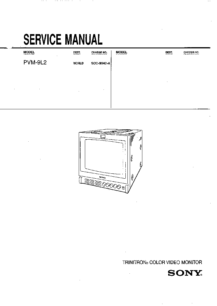 SONY PVM-9L2 CHASSIS SCC-M04C-A SM service manual