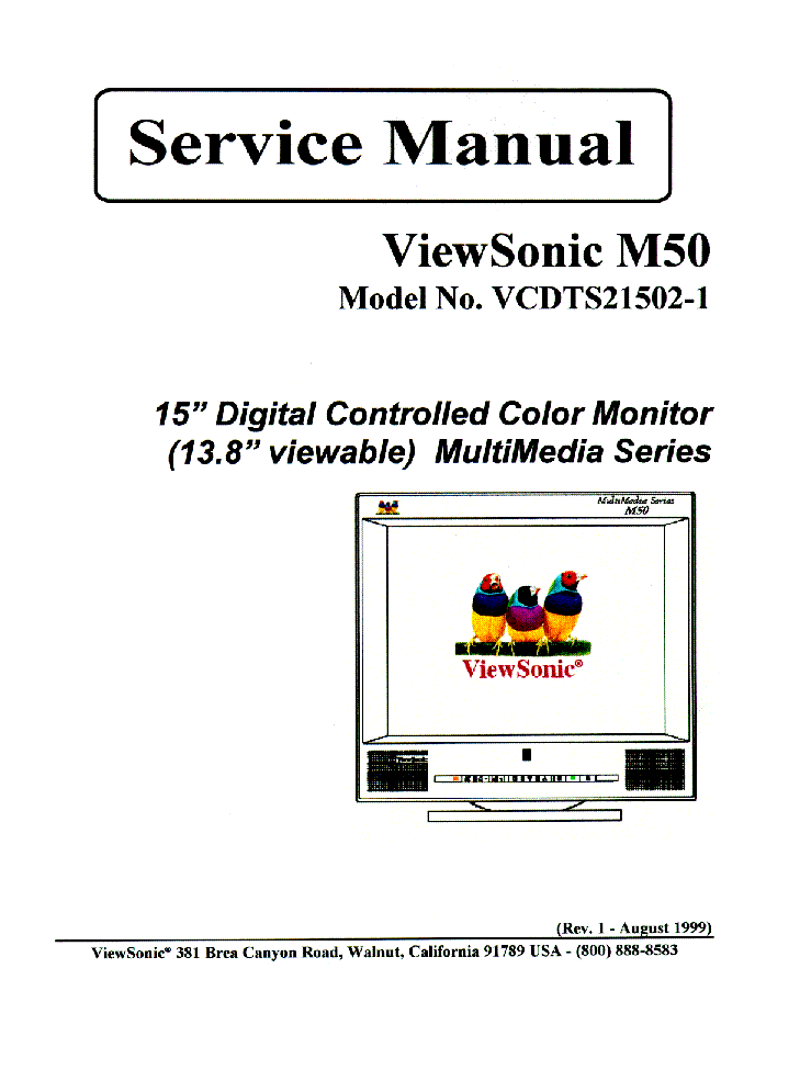 VIEWSONIC M50 service manual