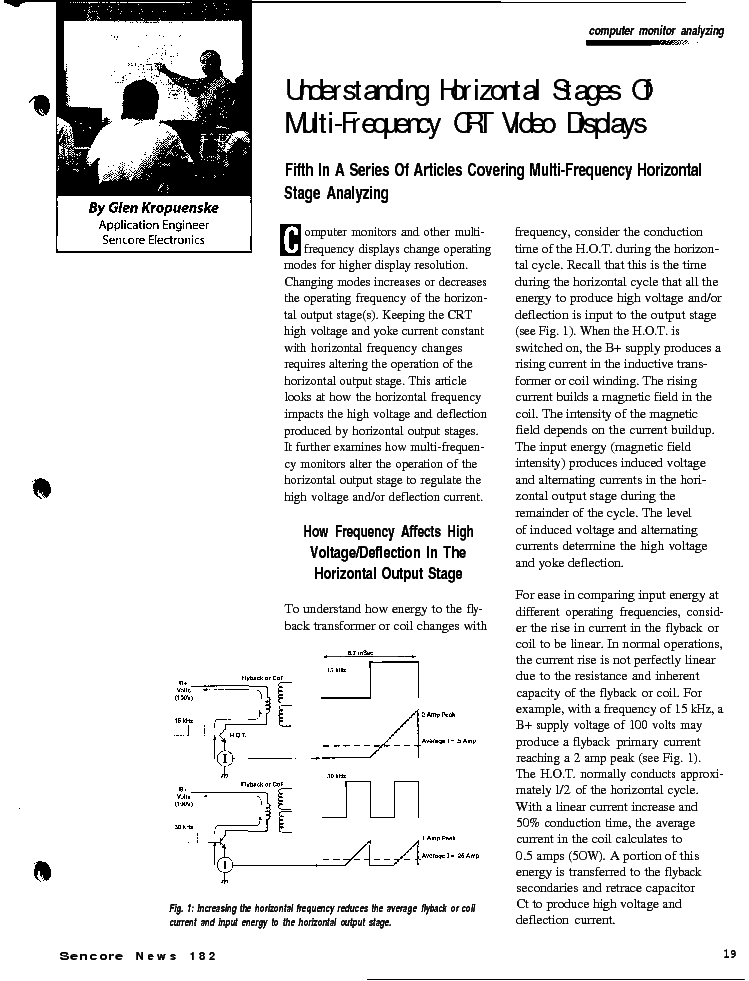 UNDERSTANDING HORIZONTAL STAGES OF CRT DISPLAYS Service Manual download