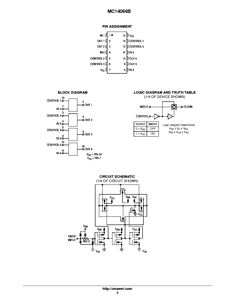 Cd4066 схема включения