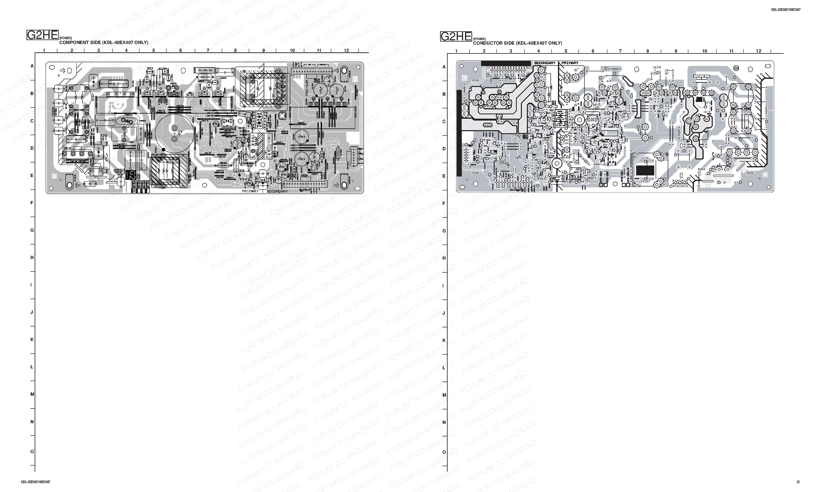 SONY KDL-40EX407 G2HE POWER BOARD SCHEMATIC service manual (2nd page)