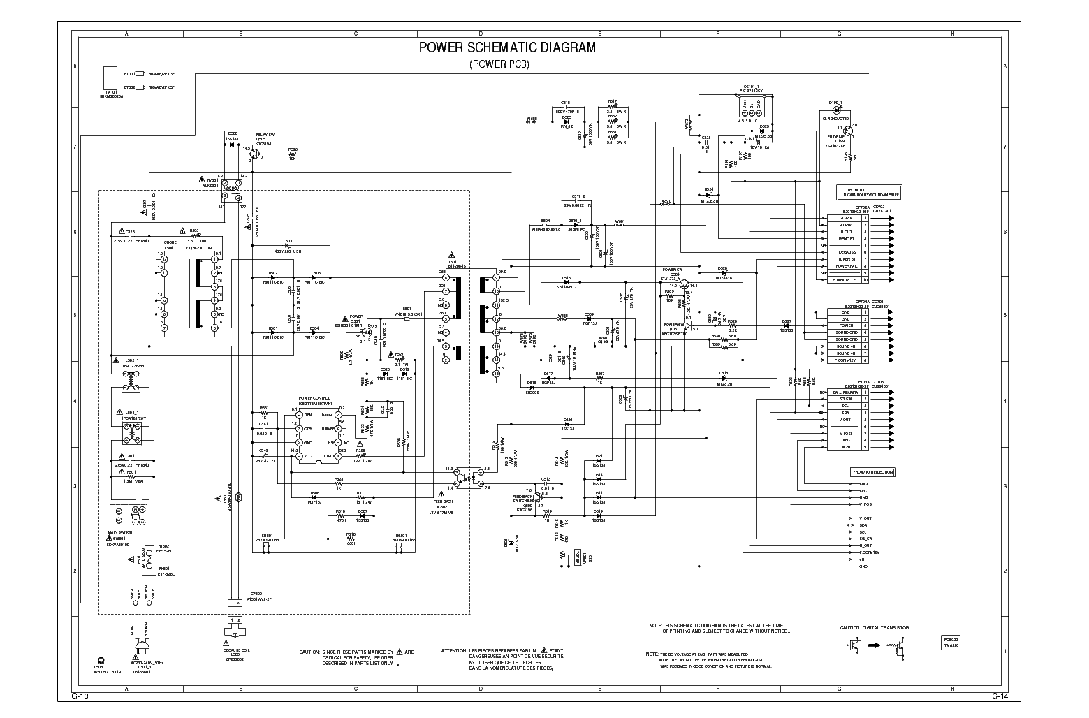 WF70-3020 POWER SCHEMATIC SCH Service Manual download, schematics ...