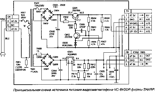 SHARP VC-A30B Service Manual download, schematics, eeprom, repair info