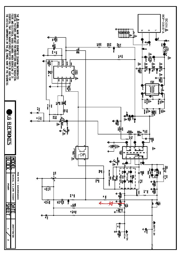 AIWA CSD-EX210 CSD-EX310 CSD-EX250 SI95012 AIP-0172A POWER SUPPLY SCHEMATIC service manual (2nd page)