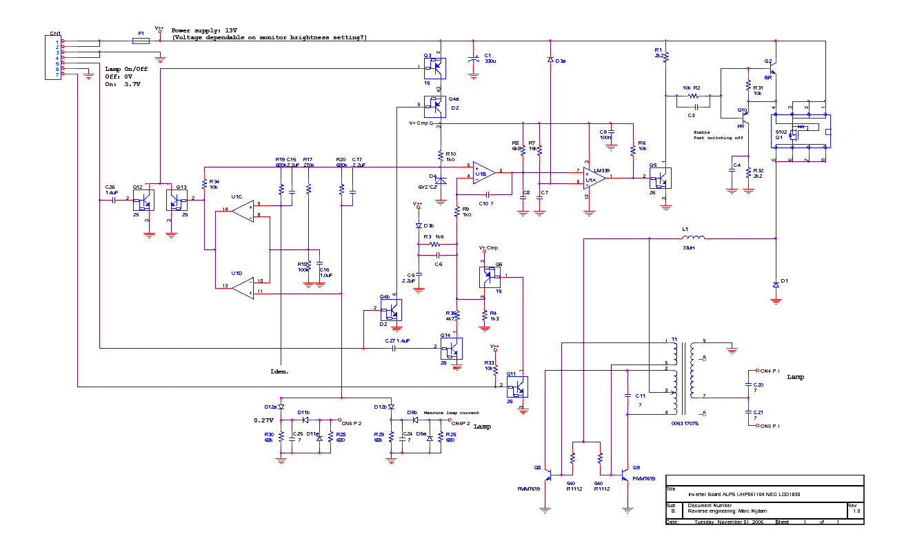 Схема блока питания viewsonic vx2235wm