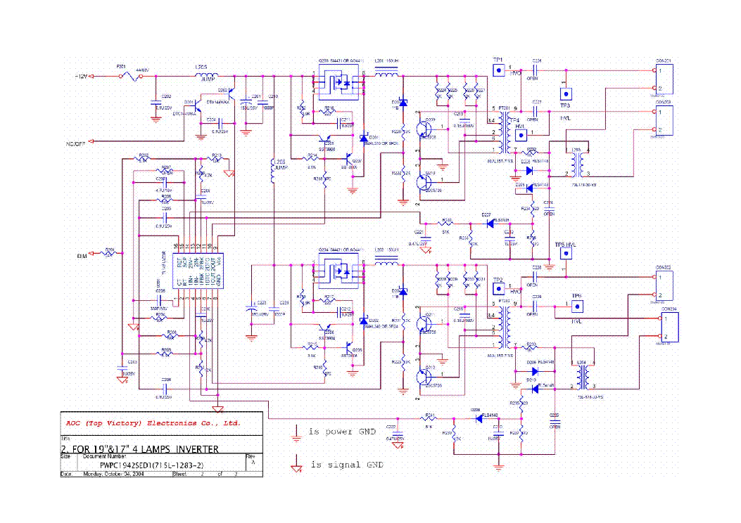 OEM PWPC1942SED1 SCH Service Manual download, schematics, eeprom ...