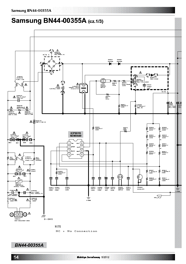 SAMSUNG BN44-00355A POWER SCH service manual (1st page)