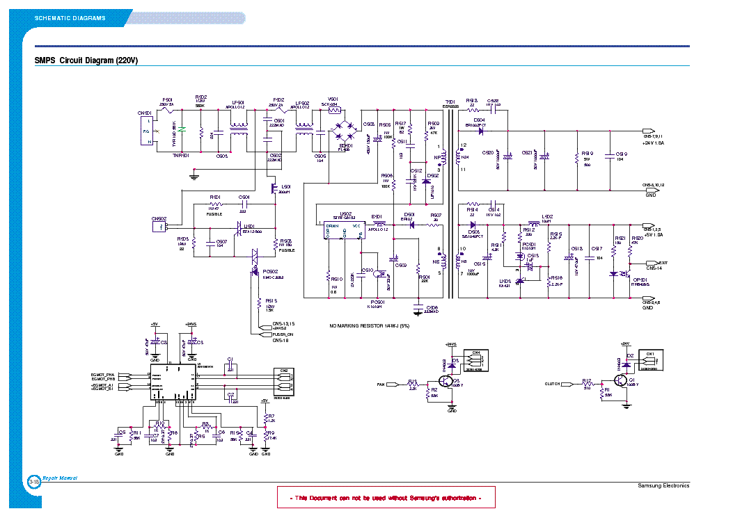 SAMSUNG ML-1210 ML-1250 ML-1220M ML-1200 SERIES SCH service manual (1st page)