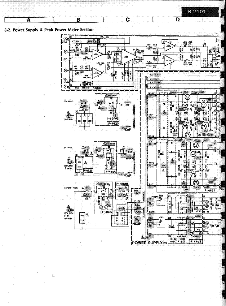 SANSUI B-2101 POWER SUPPLY SCH Service Manual download, schematics ...